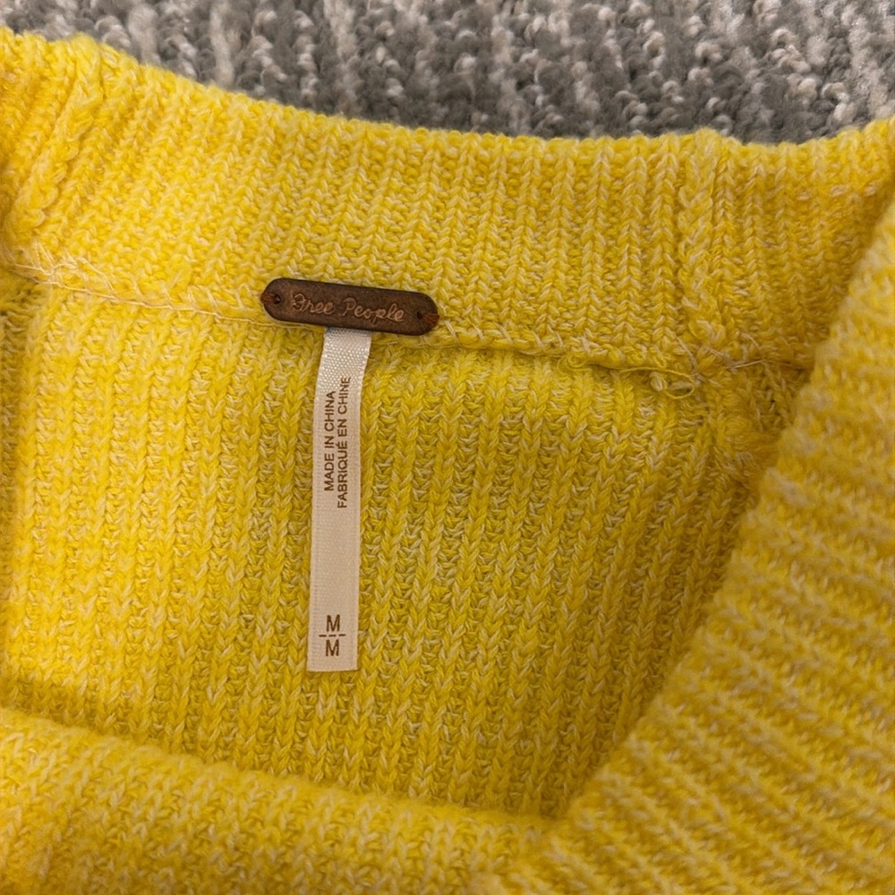 Yellow Ribbed Knit Sweater - Picture 2 of 3